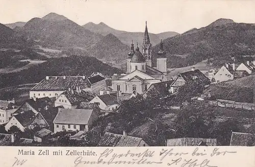 3638 - Österreich - Steiermark , Mariazell , Maria Zell mit Zellerhütte - gelaufen