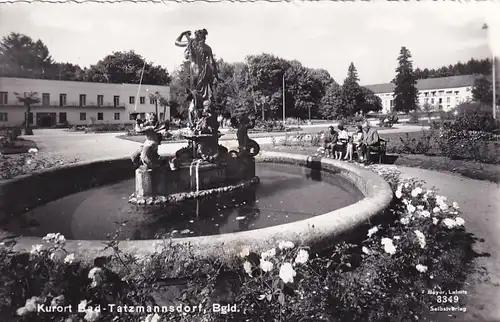 3640 - Österreich - Burgenland , Bad Tatztmannsdorf , Kurort , Springbrunnen - gelaufen 1963