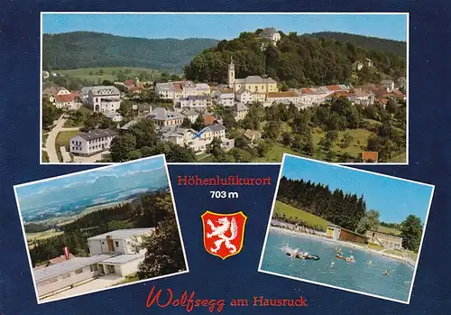 3642 - Österreich - Oberösterreich , Wolfsegg am Hausruck , Mehrbildkarte - gelaufen 1989