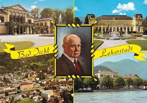 3644 - Österreich - Oberösterreich , Bad Ischl , Leharstadt , Kaiser Villa , Kurhaus , Lehar Villa , Mehrbildkarte - gelaufen 1976