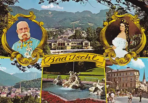 3651 - Österreich - Oberösterreich , Bad Ischl , Kaiservilla , Sommersitz des Kaisers , Franz Joseph u. Kaiserin Elisabeth - gelaufen