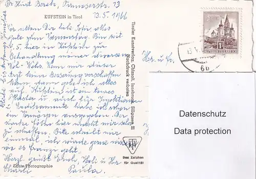 3663 - Österreich - Tirol , Kufstein , Panorama  - gelaufen 1966