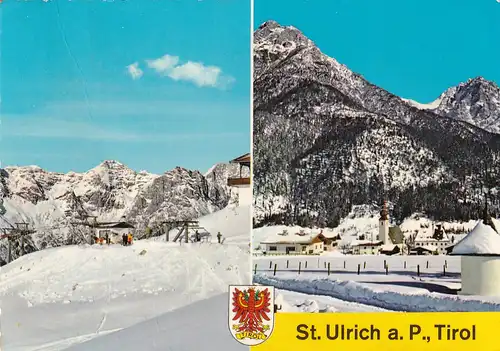 3671 - Österreich - Tirol , St. Ulrich am Pillersee , Sesselbahn Buchensteinwand gegen Loferer Steinberge - gelaufen 1973