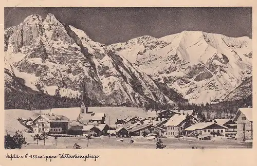 3682 - Österreich - Tirol , Seefeld gegen Wettersteingebirge - gelaufen 1935