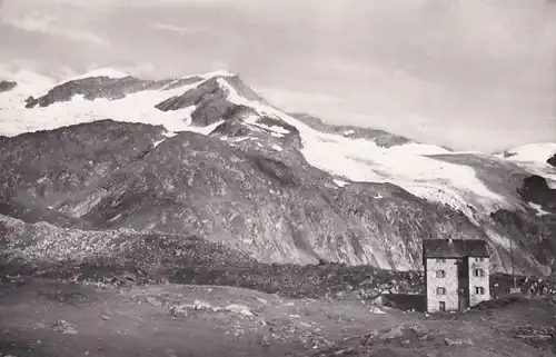 3688 - Österreich - Tirol , Rostocker Hütte mit Simony Spitzen - gelaufen 1955