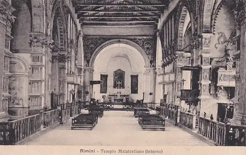 3698 - Italien - Rimini , Tempio Malatestiano (interno) - gelaufen