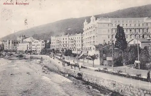3699 - Italien - Abbazia , Südstrand , Quisisana - gelaufen 1903