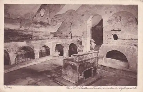 3702 - Italien - Roma , Rom , St. Sebastiano Tomba provisoria degli apostoli , provisorisches Grab der Apostelfürsten - nicht gelaufen