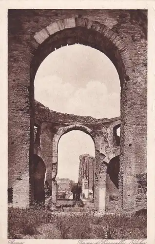 3703 - Italien - Roma , Rom , Terme di Caracalla Ninfeo , Caracallathermen - nicht gelaufen