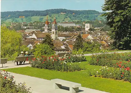 3715 - Schweiz - Winterthur , Ausblick vom Rosengarten - gelaufen