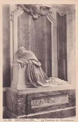 3725 - Frankreich - Montpellier , Le Tombeau de Monseigneur de Cabrieres (Jeau Magrou, stat.) - nicht gelaufen