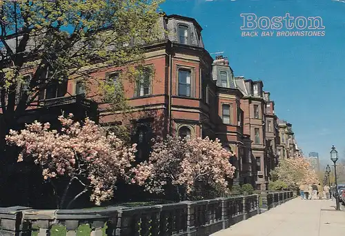 3737 - USA - Massachusetts , Boston , Back Bay Brownstones - gelaufen 1989