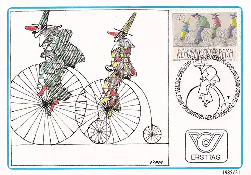 3758 - Österreich - Ersttag , Moderne Kunst - nicht gelaufen 1985