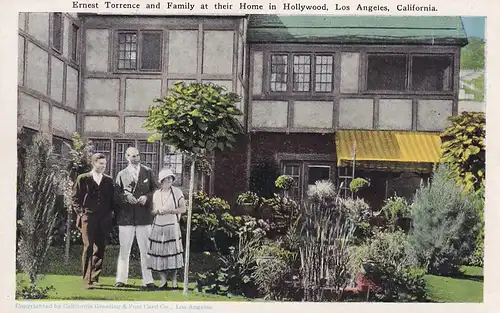 3763 - USA - California , Los Angeles , Ernest Torrence and Family at their Home in Hollywood - nicht gelaufen