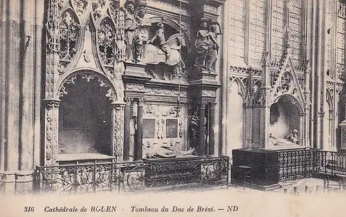 3768 - Frankreich - Rouen , Cathedrale de Rouen , Tombeau du Due de Breze - nicht gelaufen