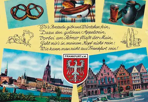 3774 - Deutschland - Frankfurt am Main , Mehrbildkarte - gelaufen 1978