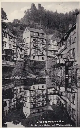 3789 - Deutschland - Gruß aus Montjoie , Eifel , Partie zum Haller mit Wasserspiegel - gelaufen 1932