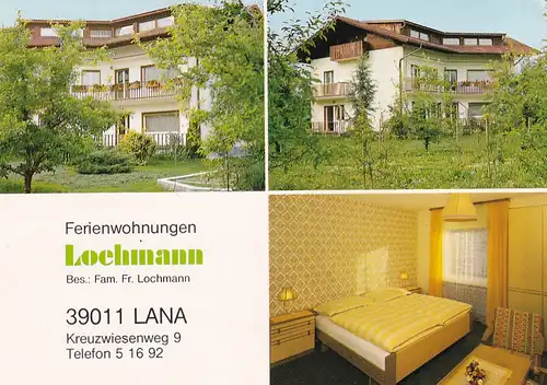 3823 - Italien - Lana , Ferienwohnungen Lochmann - gelaufen 1991