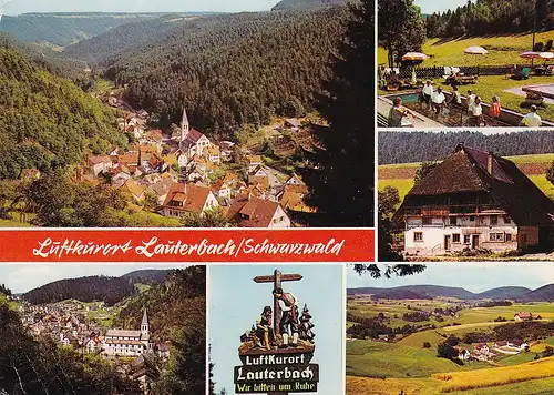 3843 - Deutschland - Lauterbach im Schwarzwald , Mehrbildkarte - gelaufen 1984