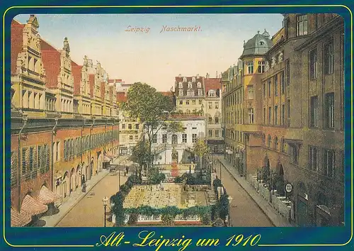 3864 - Deutschland - Alt Leipzig um 1910 , Naschmarkt - nicht gelaufen