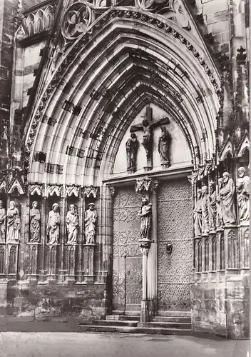3867 - Deutschland - Erfurt , Marien Dom , Apostelportal um 1330 - nicht gelaufen