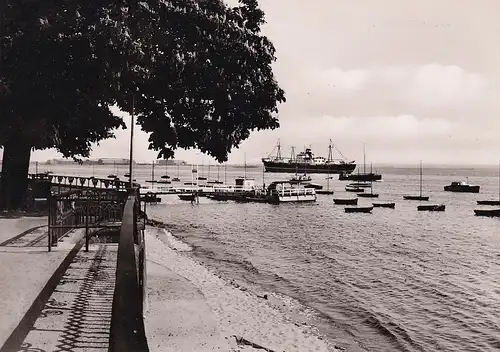3875 - Deutschland - Blankenese , Blick von Baurs Park auf die Elbe , Schiff - nicht gelaufen