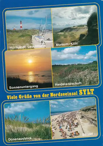 3888 - Deutschland - Sylt , Hörnumer Leuchtturm , Morsum Kliff , Strand - nicht gelaufen