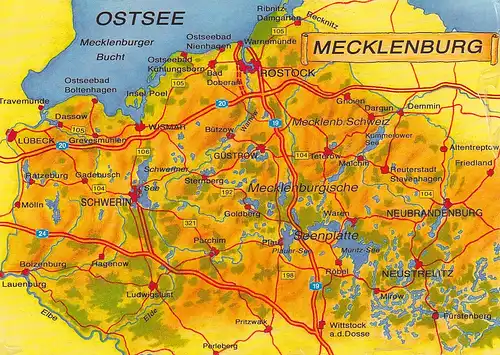 3890 - Deutschland - Mecklenburg , Übersicht - nicht gelaufen