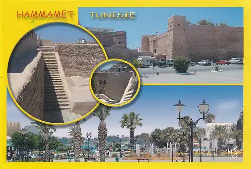3893 - Tunesien - Hammamet , Mehrbildkarte - gelaufen 2005