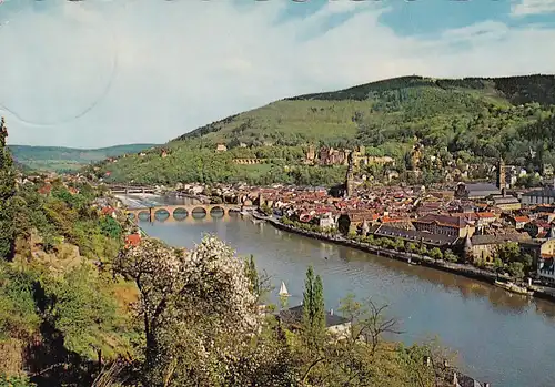 3906 - Deutschland - Heidelberg , Blick vom Philosophenweg - gelaufen 1962