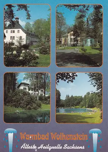 3919 - Deutschland - Warmbad Wolkenstein , Mehrbildkarte - gelaufen