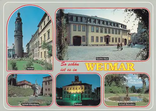 3920 - Deutschland - Weimar , Schloß Ettersburg , Schloß Belvedere , Goethe Haus - nicht gelaufen