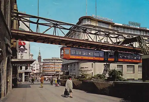 3931 - Deutschland - Wuppertal , Alte Freiheit , Schwebebahn , Wichelhausbank - gelaufen 1976