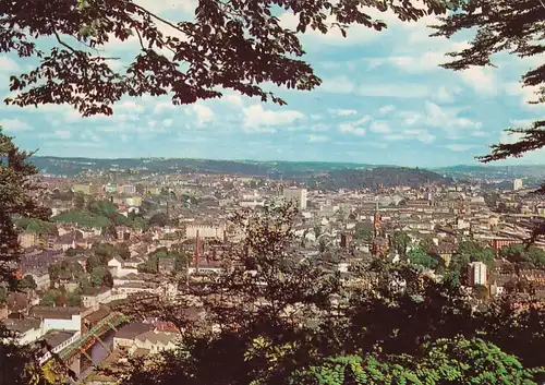 3933 - Deutschland - Wuppertal , Blick auf Wuppertal - gelaufen 1974