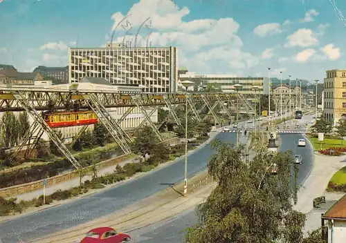 3937 - Deutschland - Wuppertal , Friedrich Engels Allee , Schwebebahn - gelaufen 1969