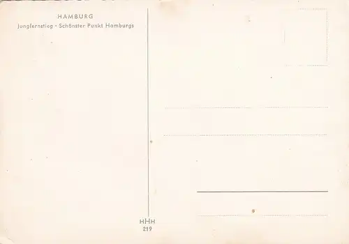 3950 - Deutschland - Hamburg , Jungfernsteig , Schiff - nicht gelaufen