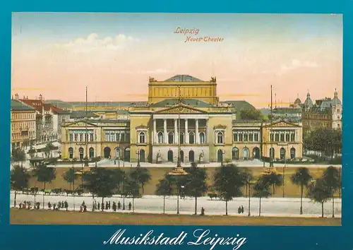 3960 - Deutschland - Leipzig , Musikstadt , Neues Theater , 300 Jahre Leipziger Oper - nicht gelaufen