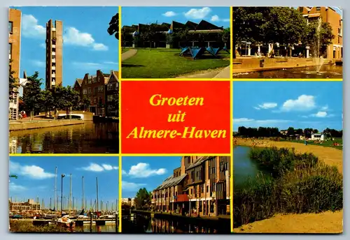 4026 - Groeten uit Almere Haven , Mehrbildkarte - gelaufen