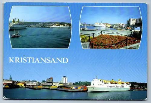 4031 - Kristianstad , Fred. Olsen Lines , Hafen - gelaufen 1986