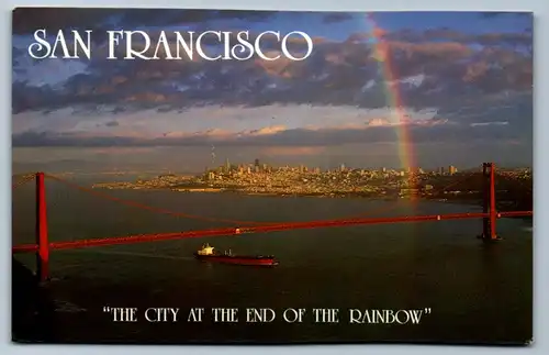 4035 - San Francisco , Golden Gate Bridge , Panorama , Rainbow , Regenbogen , Brücke - gelaufen 1988