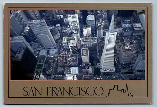 4040 - San Francisco , Aerial View of Downtown - gelaufen 1990