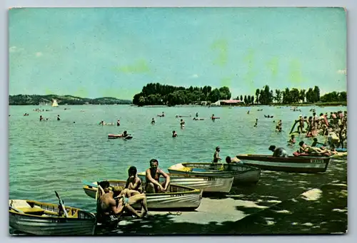 4057 - Balatonrol , Plattensee , Strand , Ruderboot - gelaufen 1964