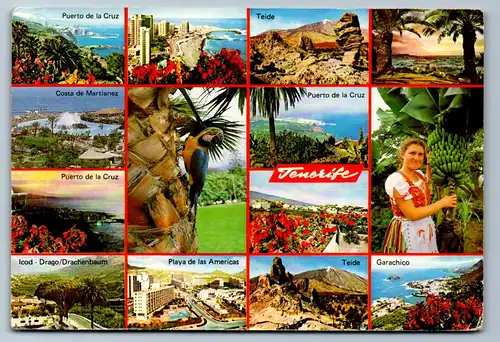 4064 - Teneriffa , Mehrbildkarte - gelaufen 1990