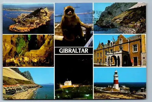 4076 - Gibraltar , Several Views , Diversas vistas , Mehrbildkarte - gelaufen 1991