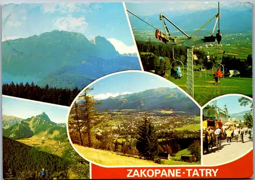 4127 - Zakopane , Tatry , Giewont , Mehrbildkarte - gelaufen