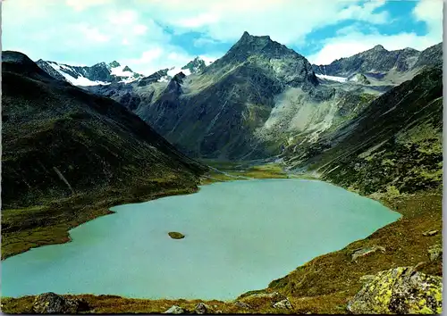 4147 - Tirol , Riffelsee bei Mittelberg gegen Rostizkogel , Pitztal - nicht gelaufen