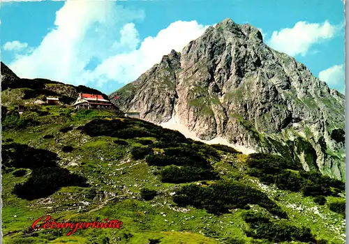 4163 - Tirol , Coburgerhütte mit Sonnenspitze bei Ehrwald - nicht gelaufen