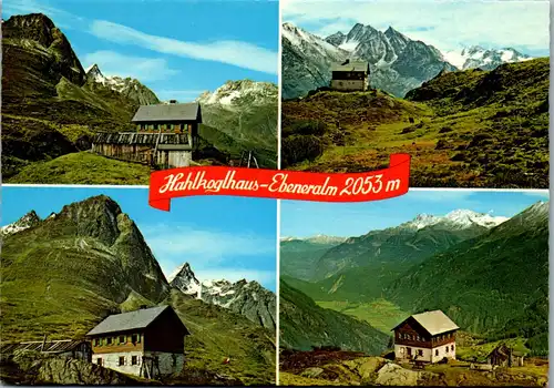 4166 - Tirol , Hahlkoglhaus , Ebeneralm , Wilde Geige , Breitlehnkogl , Muschenkarspitzen , Daunkogel , Mehrbildkarte - nicht gelaufen