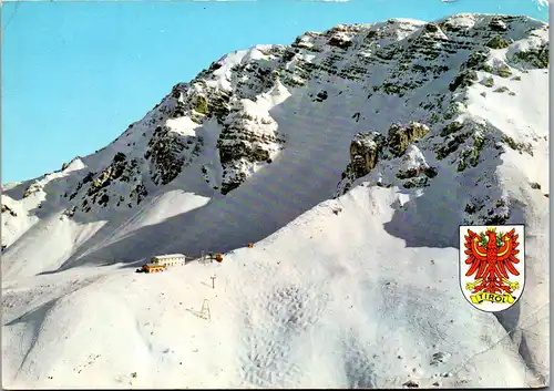 4173 - Tirol , Naturfreundehaus und Liftstation Birgitzköpfl mit Nockspitze - gelaufen