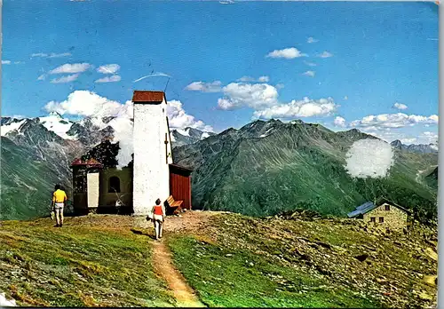 4189 - Tirol , Rotkogeljochhütte mit Zuckerhütl , Ötztal - gelaufen 1978